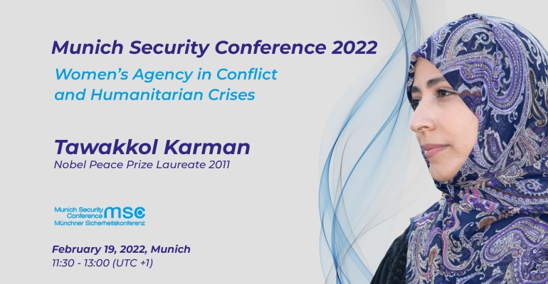 توكل كرمان تشارك في مؤتمر ميونخ للأمن 2022